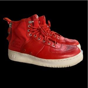 Nike Air Orange High-Top Sneakers